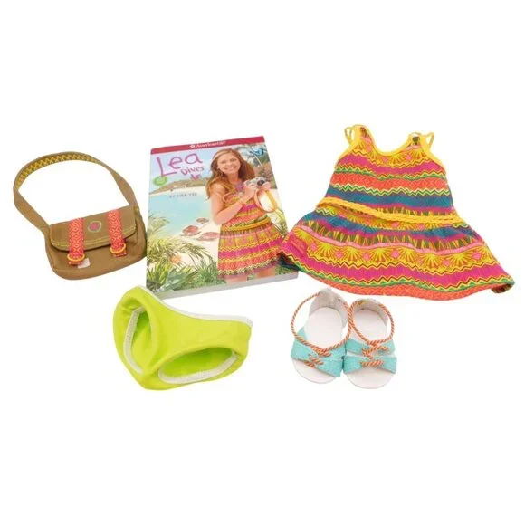 American Girl GOTY Lea 18" Doll with Meet Outfit and Book Retired 2016 - Picture 2 of 9